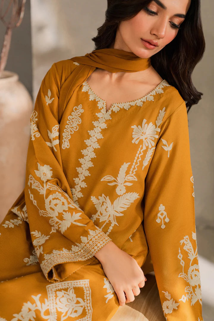 Musturd Embroidery 3pcs